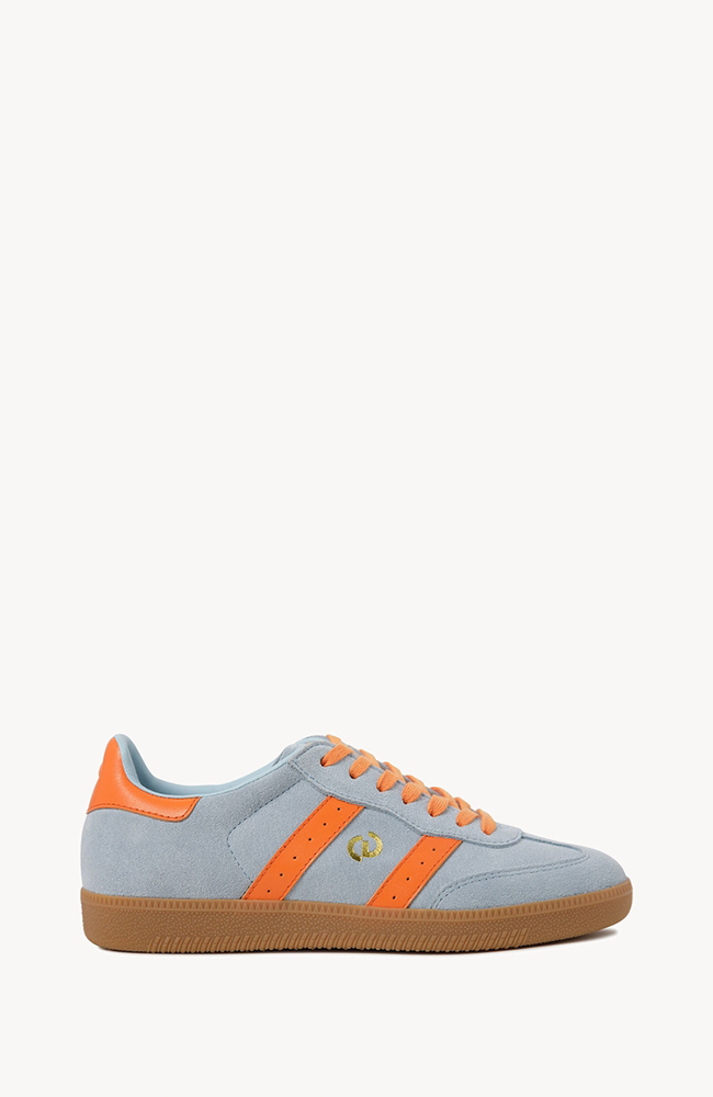 2001 Parallel - Pale Blue Soft Suede/Orange Leather