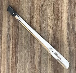 Keep Walking Steel & Lthr Shoe Horn