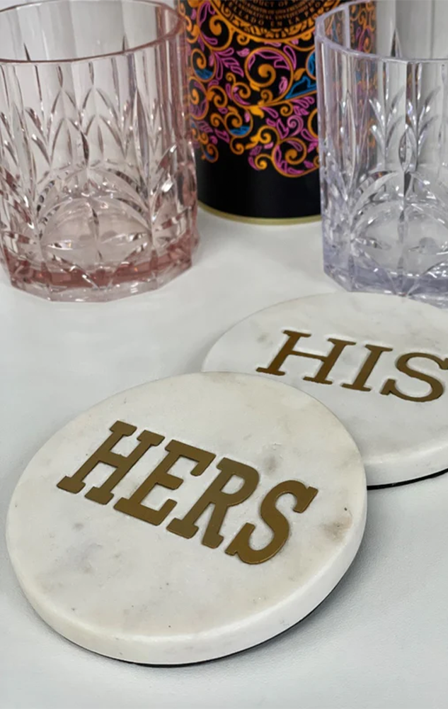 His & Hers Marble Coasters