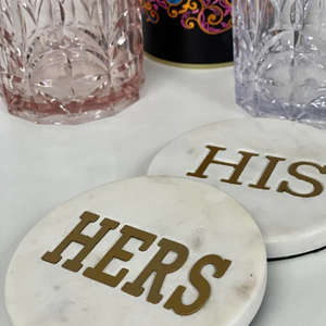 His & Hers Marble Coasters