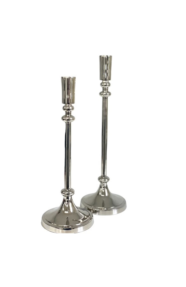 Nickel Plated Taper Candle Holder - Large