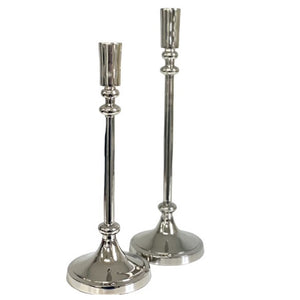 Nickel Plated Taper Candle Holder - Small