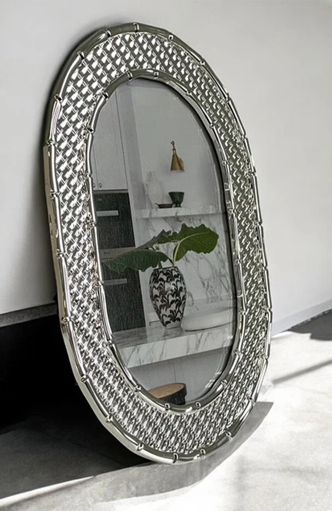 Villa Bamboo Weave Frame Oval 4x6
