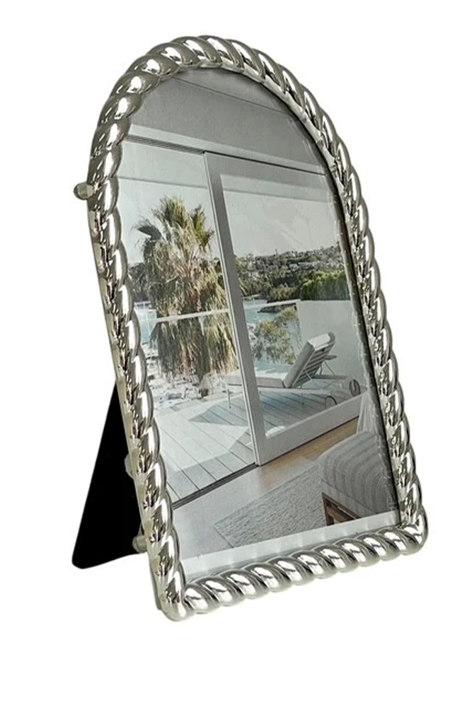 Silver Twist Braid Arch Frame 4x6