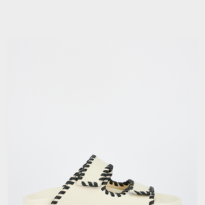 Fontelina Slide - Off White Black Trim