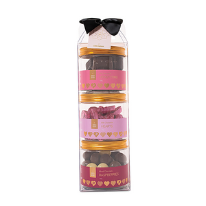 Feel the Love Gift Pack - Honeycomb/Foiled Milk Hearts/Mixed Choc Raspberry 525g