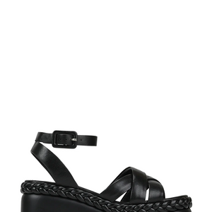 Melana Wedge Sandal - Black