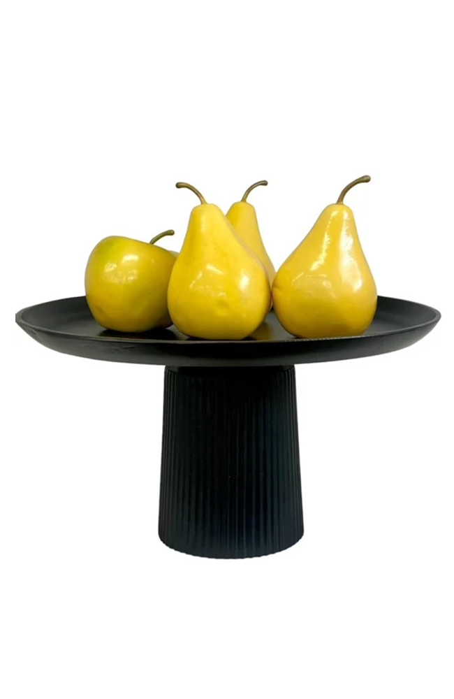 Munro Cake/Fruit Stand Ridged - Black