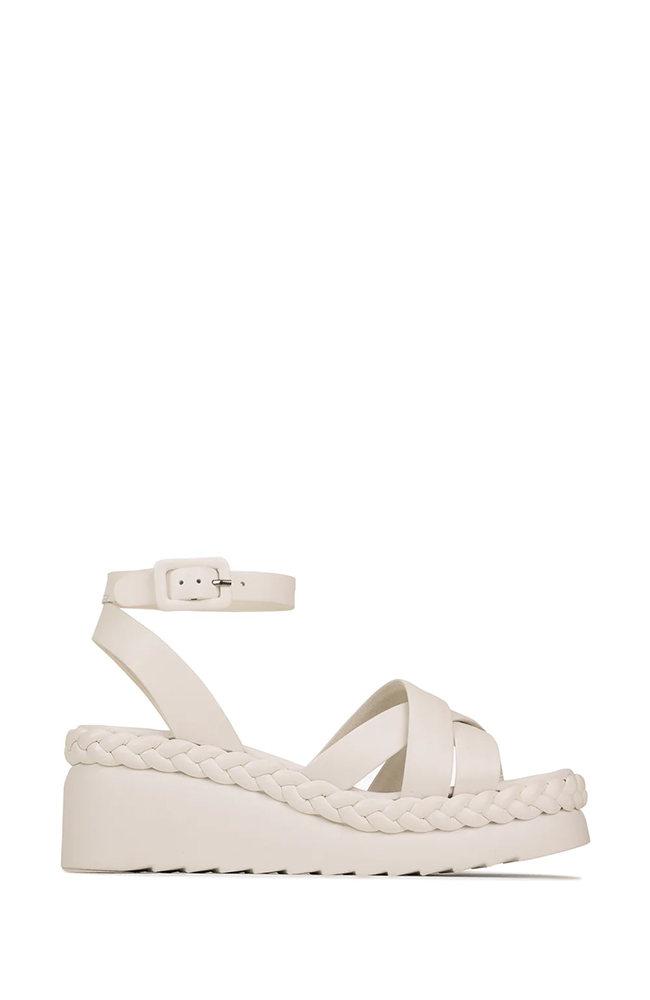 Melana Wedge Sandal - Bone