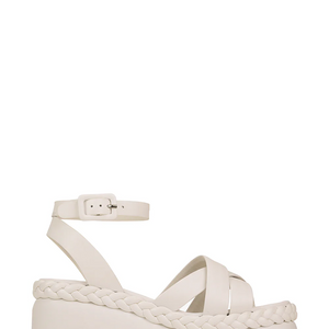 Melana Wedge Sandal - Bone