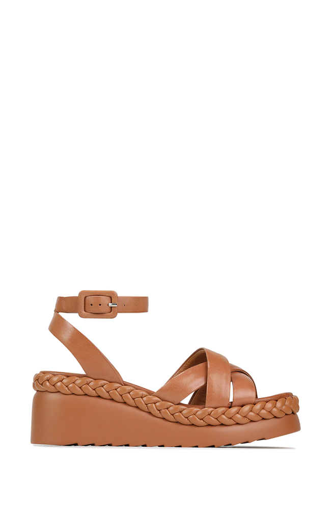 Melana Wedge Sandal - Brandy