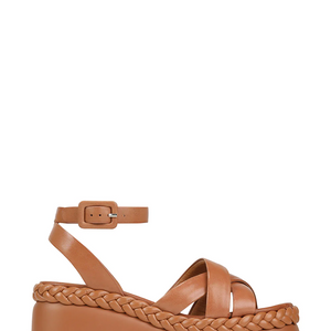 Melana Wedge Sandal - Brandy