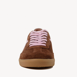 2001 Crossroads - Coffee Soft Suede/Candy Pink Leather