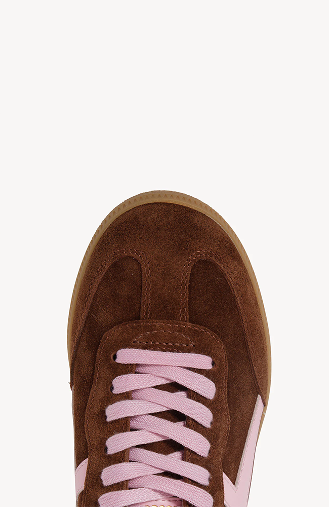 2001 Crossroads - Coffee Soft Suede/Candy Pink Leather