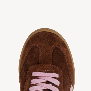 2001 Crossroads - Coffee Soft Suede/Candy Pink Leather