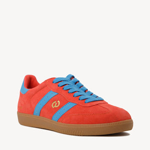 2001 Parallel -  Melon Red Soft Suede/Blue Leather