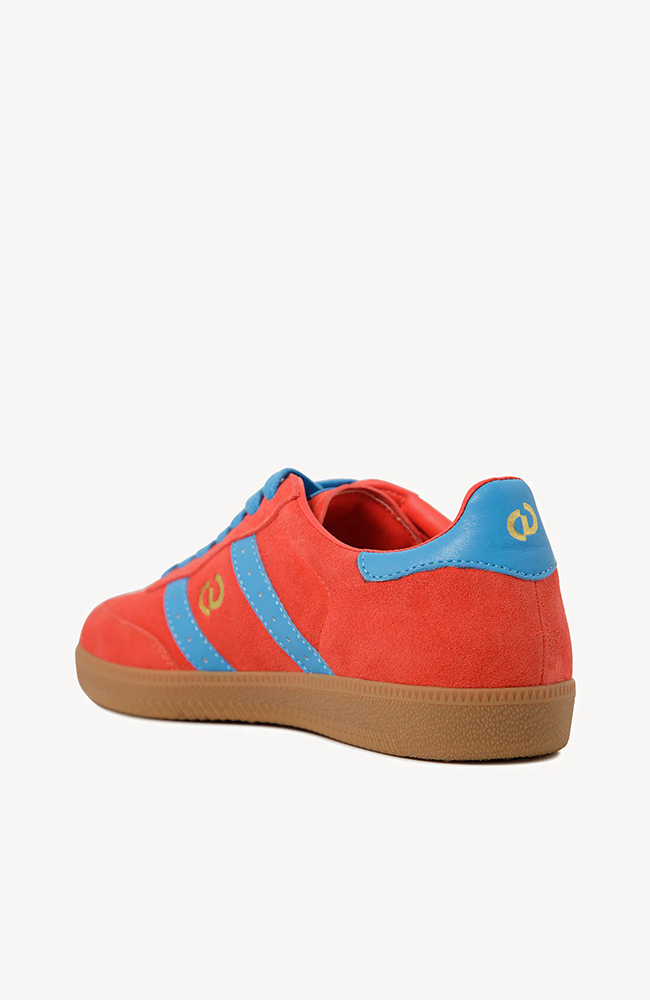 2001 Parallel -  Melon Red Soft Suede/Blue Leather