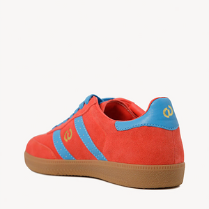 2001 Parallel -  Melon Red Soft Suede/Blue Leather