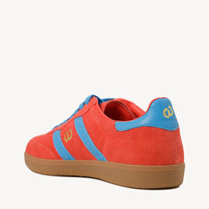 2001 Parallel -  Melon Red Soft Suede/Blue Leather
