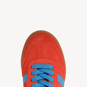 2001 Parallel -  Melon Red Soft Suede/Blue Leather