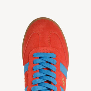 2001 Parallel -  Melon Red Soft Suede/Blue Leather