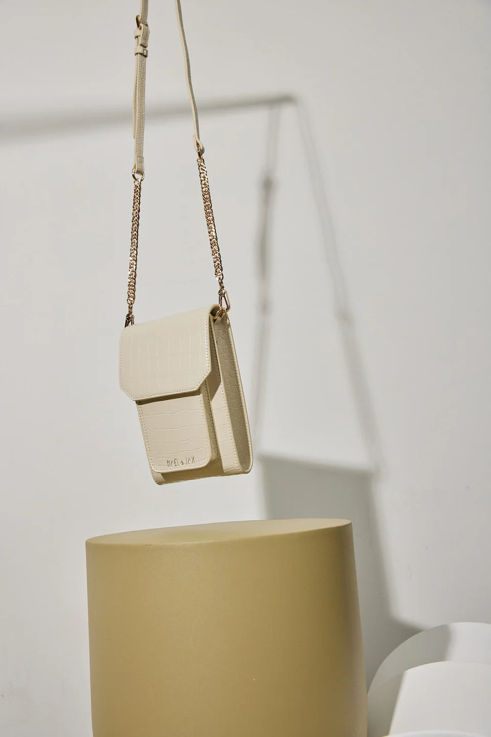 Paloma Leather Bag - Ivory Croc