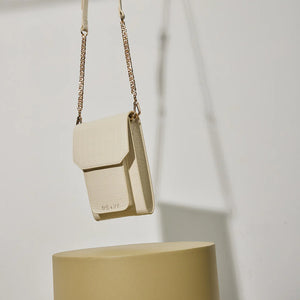 Paloma Leather Bag - Ivory Croc