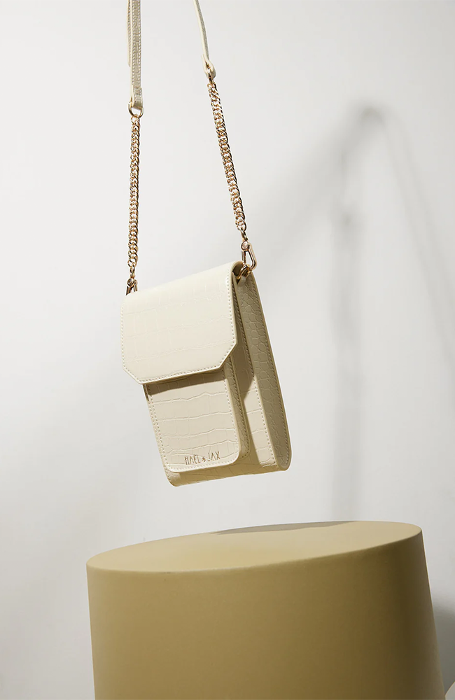 Paloma Leather Bag - Ivory Croc