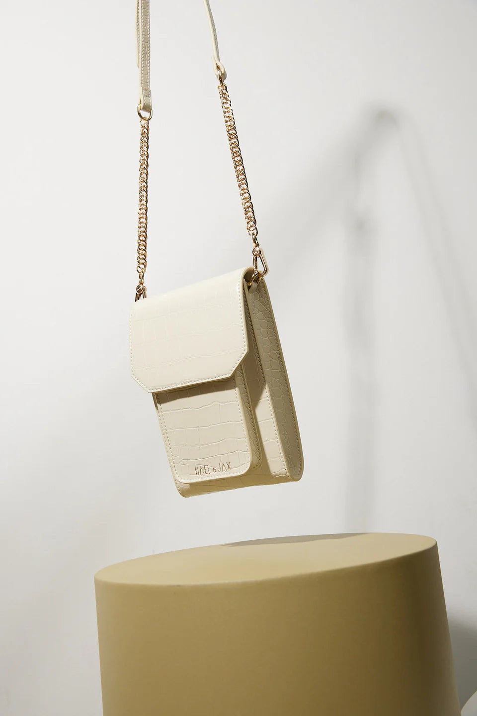 Paloma Leather Bag - Ivory Croc