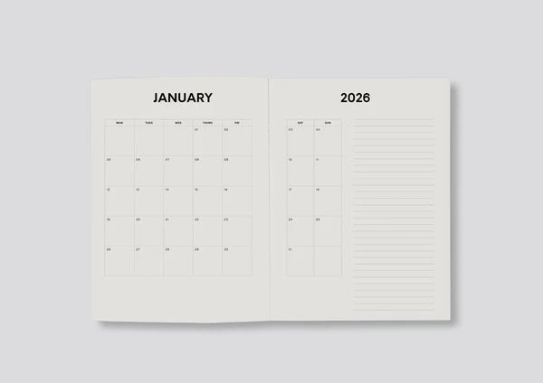 Weekly Diary 2026 - Midnight