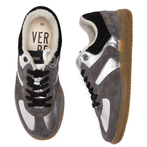 Sneakers - Sora Serraje/Lame Plata/Antracita/Negro