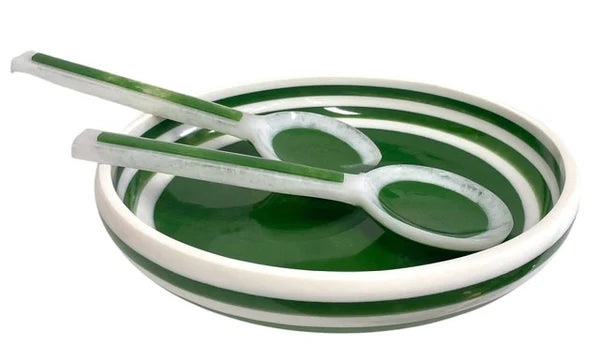 Porto Green & White Resin Bowl