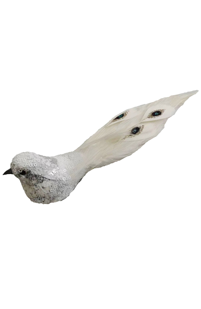 Jewel Tail White Clip On Bird