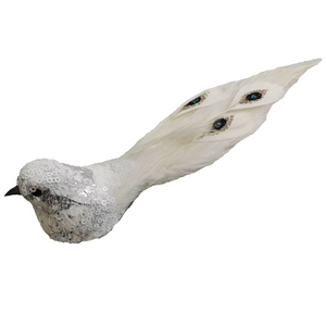 Jewel Tail White Clip On Bird