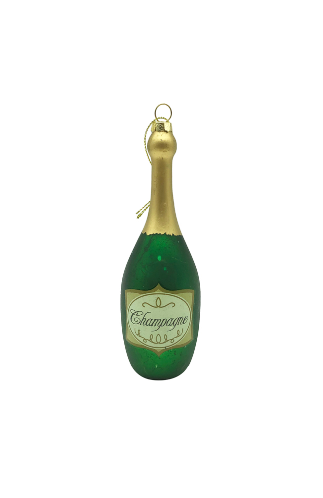 Glass Champagne Bottle Decoration