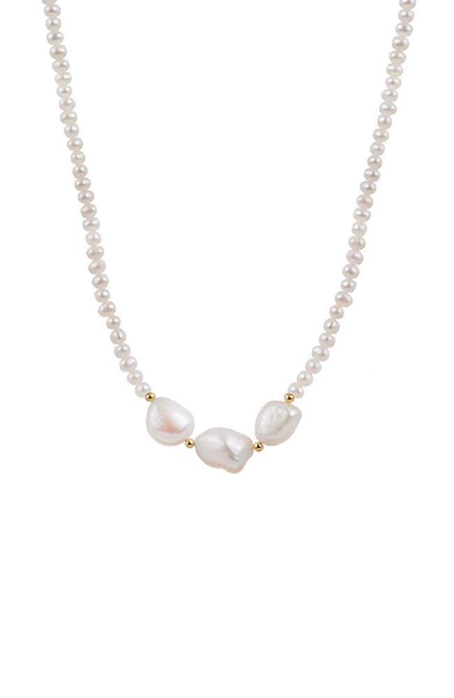Aphroadite Pearl Necklace - Gold