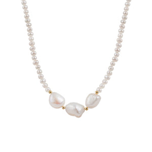 Aphroadite Pearl Necklace - Gold