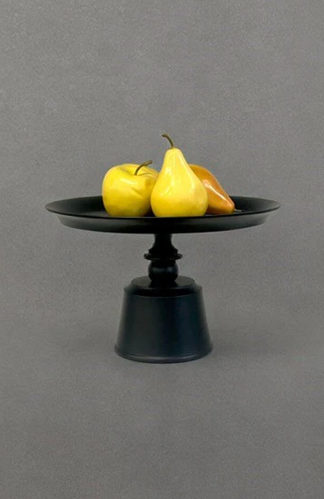 Sculptured Pedestal Fruit/Cake Stand - Black