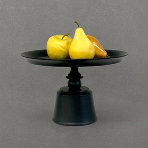 Sculptured Pedestal Fruit/Cake Stand - Black