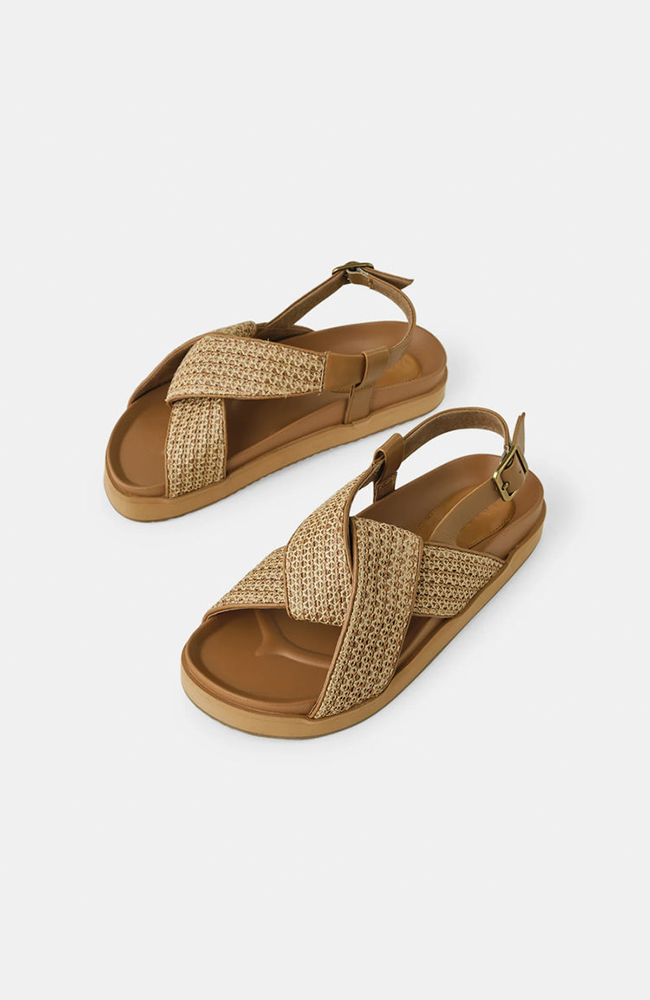 Mya Sandal - Tan Woven