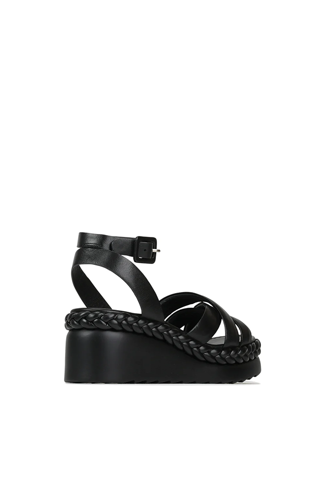 Melana Wedge Sandal - Black