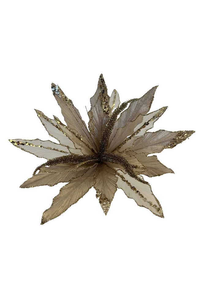 Champagne Glitter Poinsettia