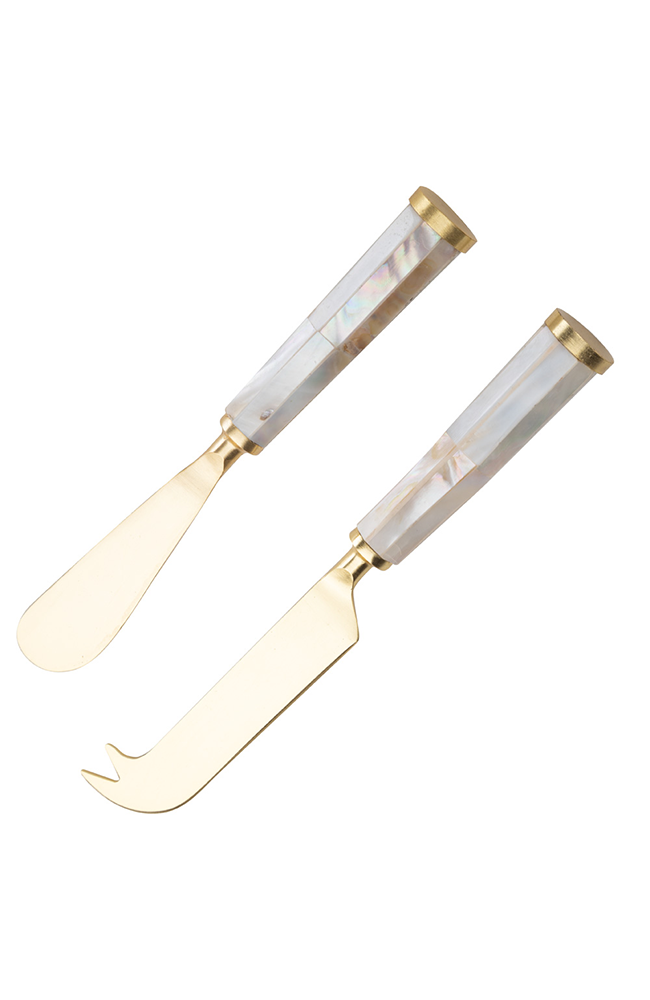 Gold Mother of Pearl Cheese Set