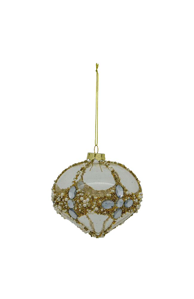 Clear Gold Encrusted Drop