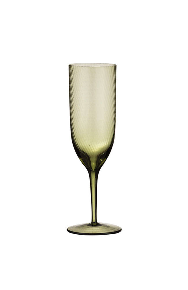 Katrina Champagne Flute - Olive Green