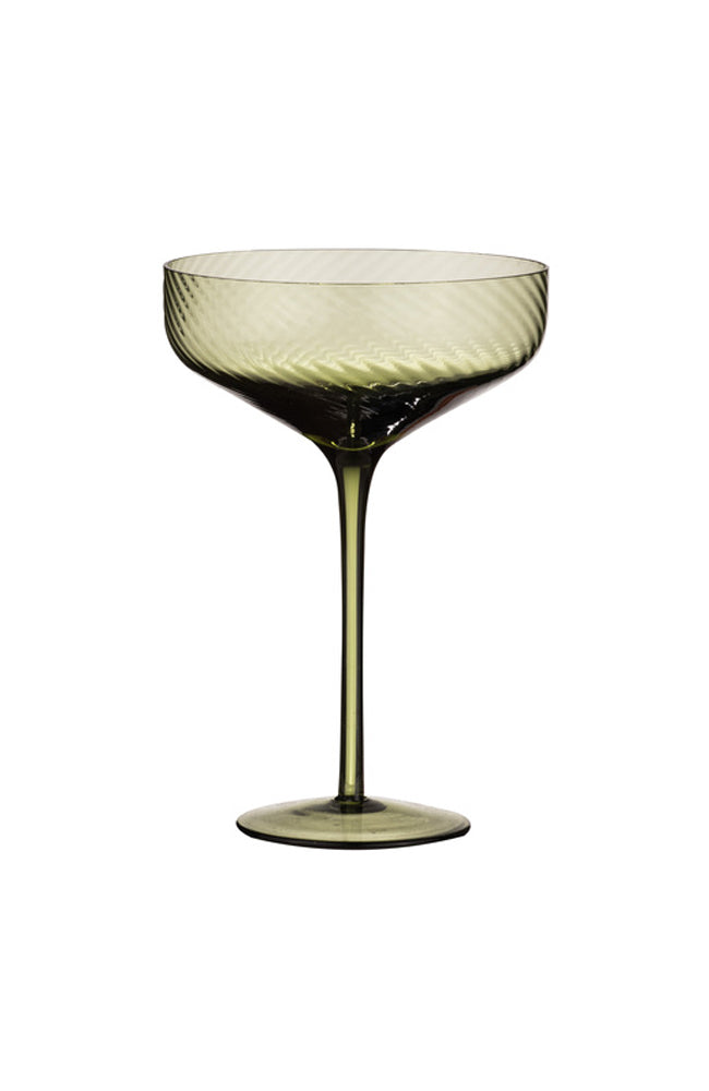 Katrina Cocktail Glass - Olive Green