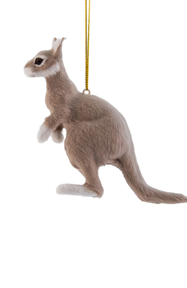 Faux Fur Hanging Grey Kangaroo Decoration