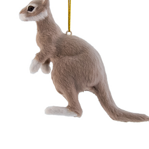 Faux Fur Hanging Grey Kangaroo Decoration