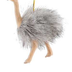 Faux Fur Hanging Emu Decoration