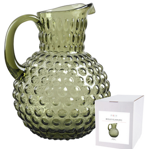 Bulle Glass Jug - Olive
